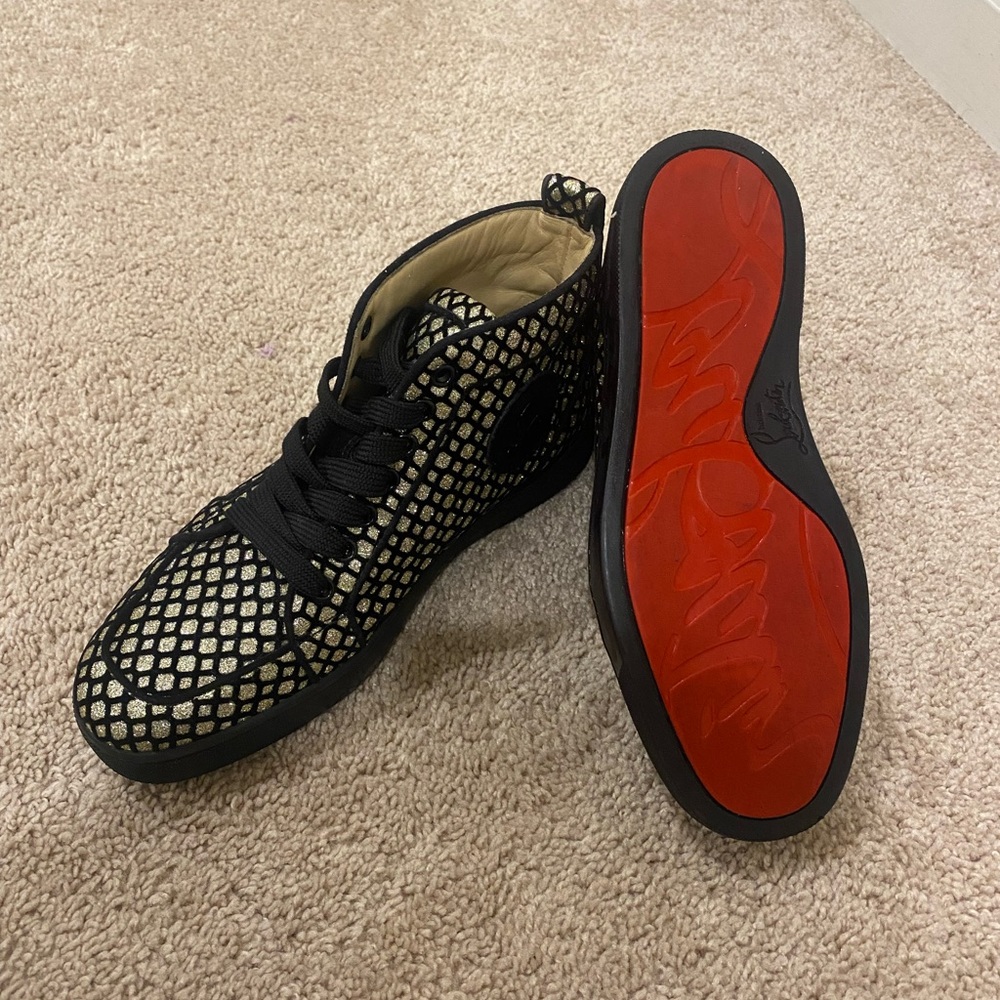 Women’s christian louboutin high top sneaker